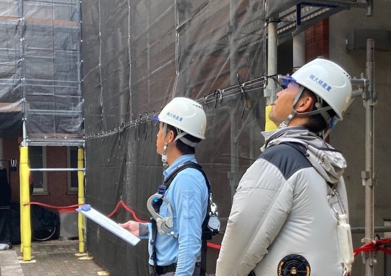 分譲マンション（広島市）大規模修繕工事中の安全衛生パトロール